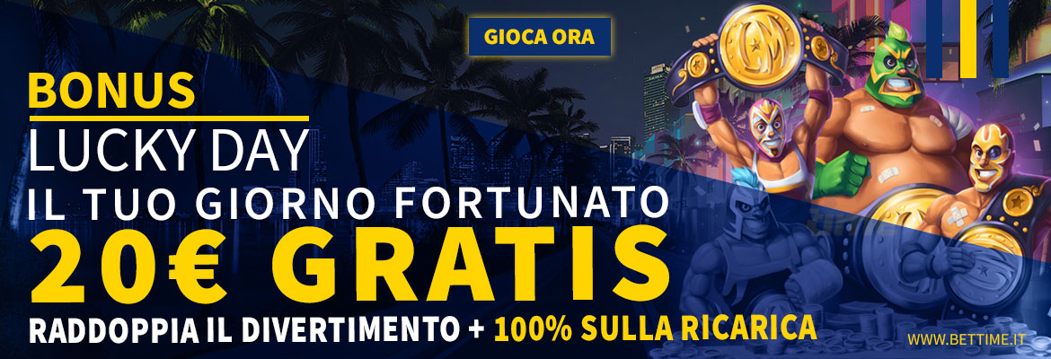 Bonus Casinò 20 euro + 100% sulla ricarica
