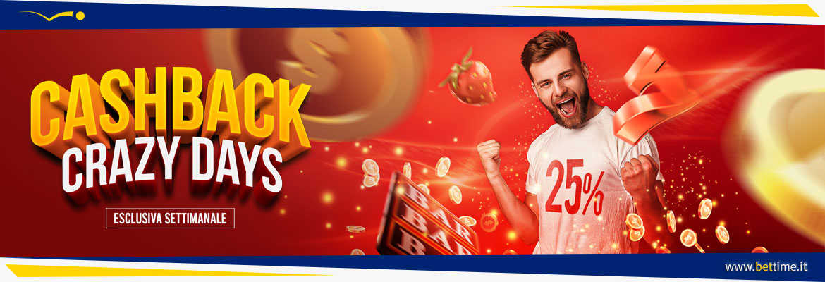 Bonus Casinò 25% del perso al casinò slot