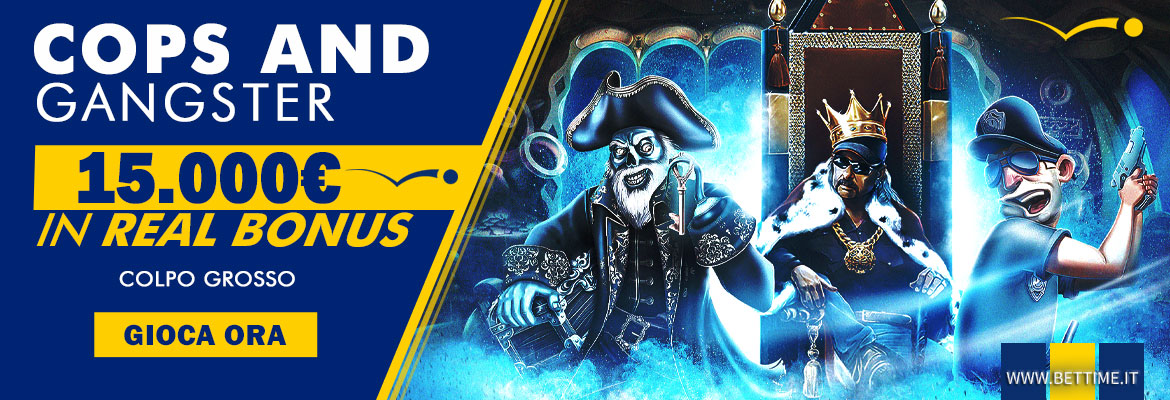 Promozione casinò Cops And Gangster 15.000 euro in Real Bonus