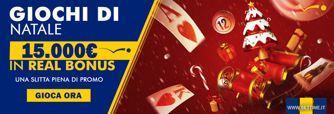 Promozione casinò Giochi di Natale 15.000 euro in Real Bonus