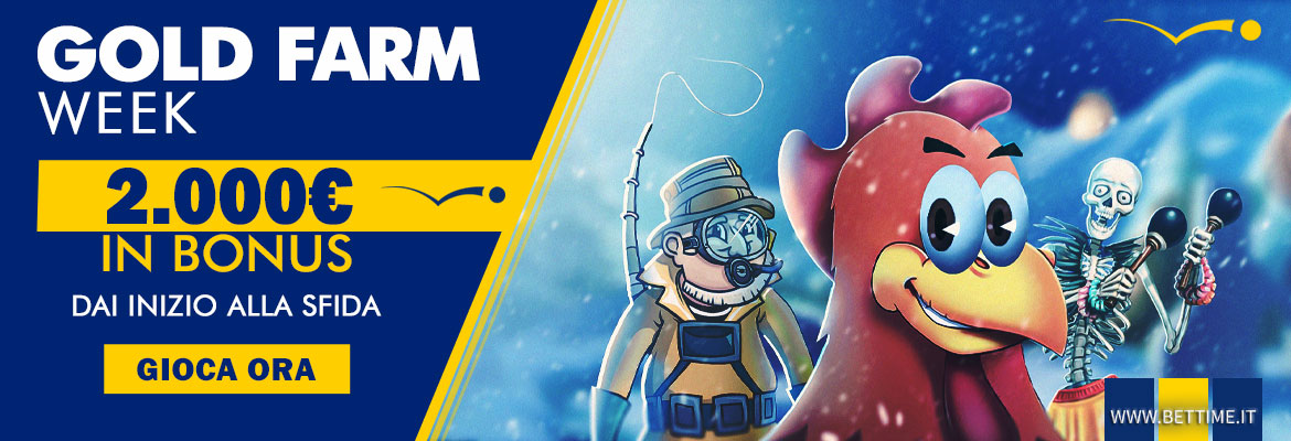 Promozione casinò GOLD FARM WEEK 2000 euro