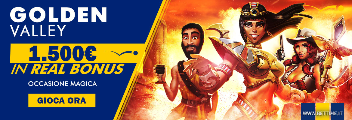 Promozione casinò Golden Valley 1.500 euro