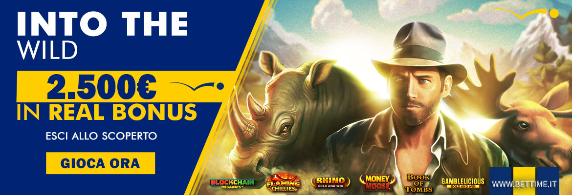 Promozione Into The Wild 2.500 euro in Real Bonus