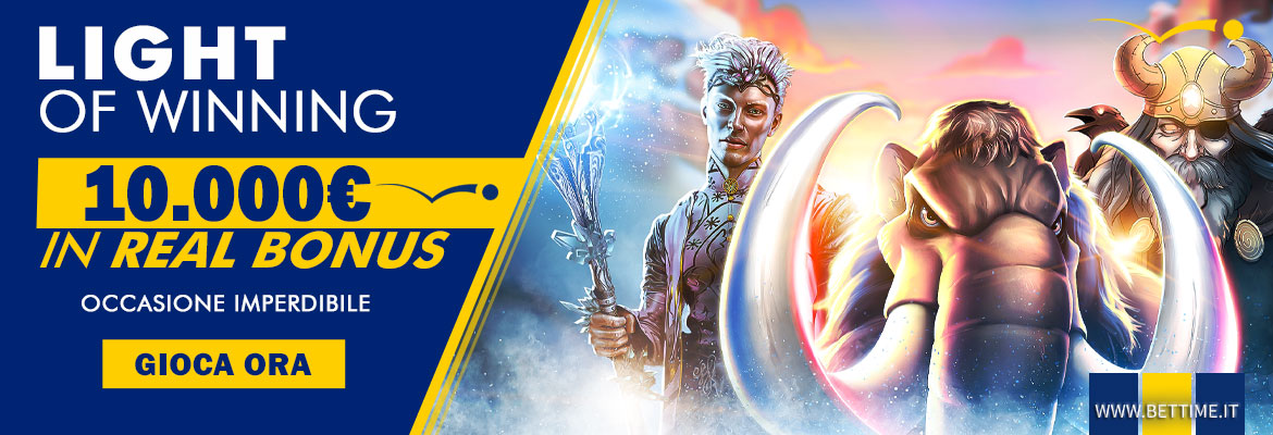Promozione Casinò Light of Winning 10.000 euro in Real Bonus
