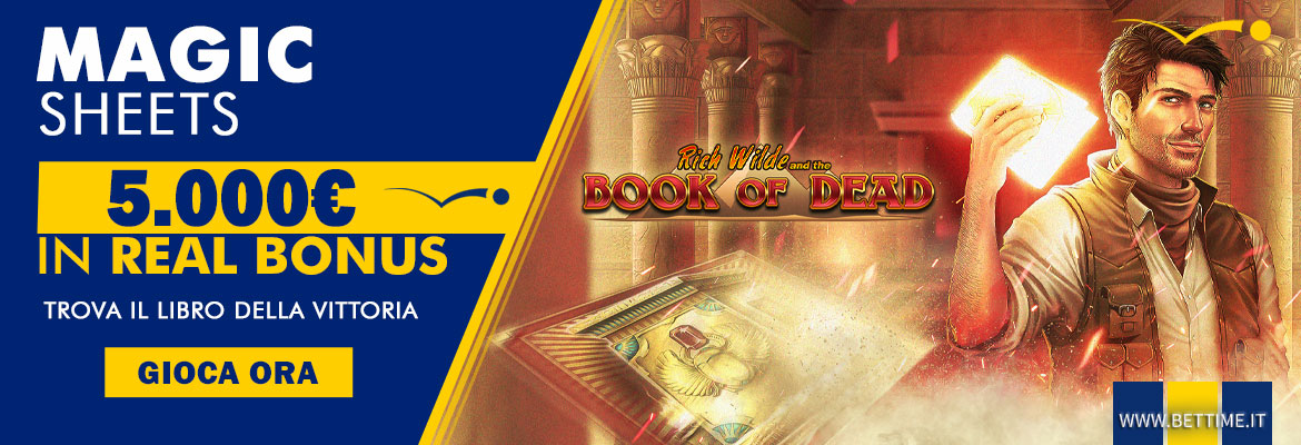 Promozione Casinò Magic Sheets 5.000 euro in Real Bonus
