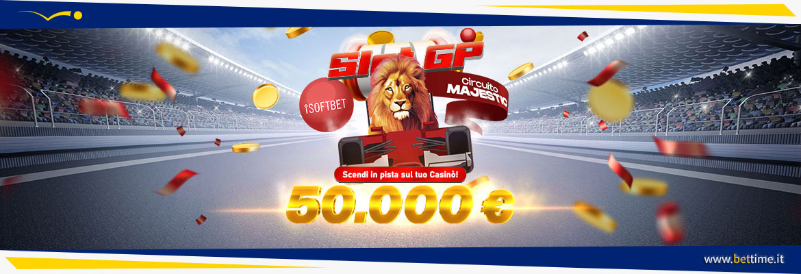 Promozione Casinò Circuito Majestic Slot GP da 50.000 euro tra Fun e Real Bonus