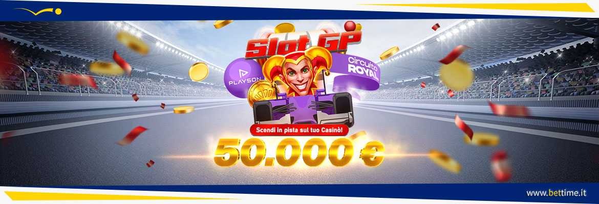 Promozione Casinò Circuito Royal Slot GP da 50.000 euro tra Fun e Real Bonus