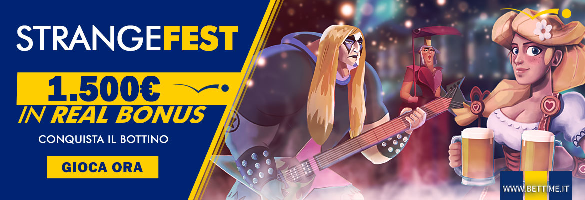 Promozione Casinò Strangefest 1.500 euro in Real Bonus