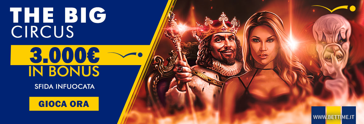 Promozione casinò The Big Circus 3.000 euro in Real Bonus