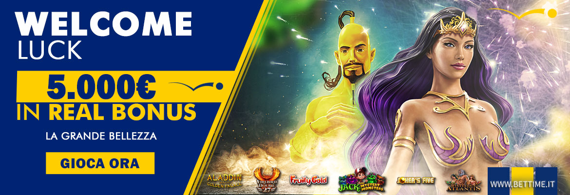 Promozione Casinò Welcome Luck 5.000 euro in Real Bonus