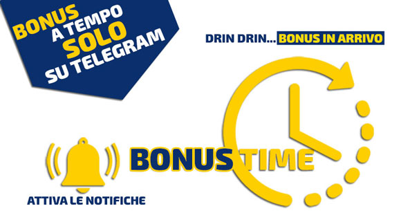 Promozione Telegram Bonus Time