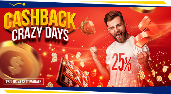 Bonus Casinò 25% del perso al casinò slot