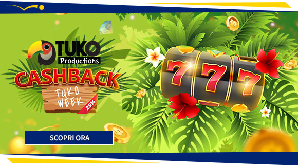 Bonus Casinò 25% del perso al Casinò Slot Tuko Productions