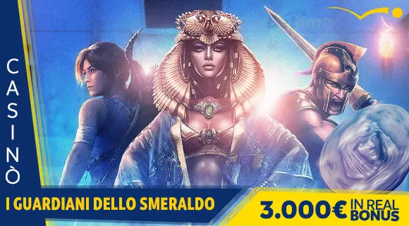 Promozione Casinò I Guardiani dello Smeraldo 3.000 euro in Real Bonus