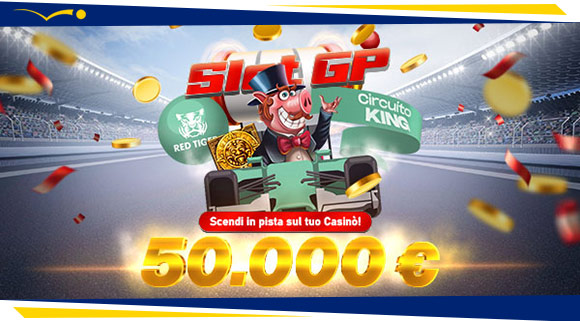 Promozione Casinò Circuito King Slot GP da 50.000 euro tra Fun e Real Bonus