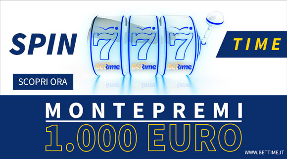 Bettime Bonus Settimanali Spin Time 1.000 euro