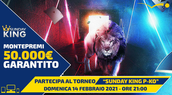 Torneo Poker Sunday King Progressive KO