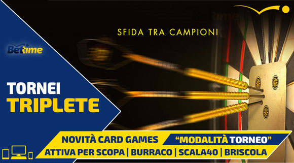 Modalità tornei per scopa, burraco, scala40, briscola