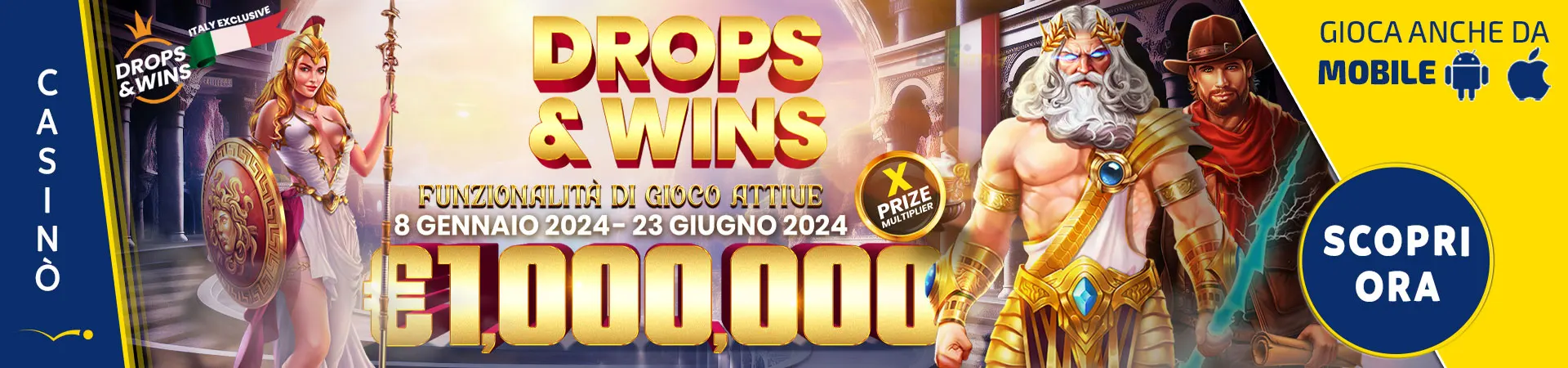 Bonus Casinò Drops and Wins