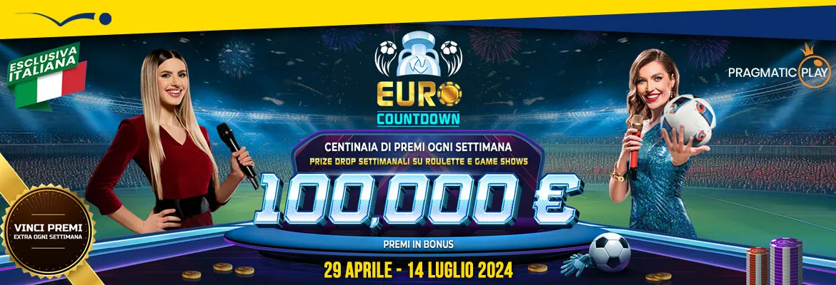 Promozione Casinò Euro Countdown 100.000 euro in Real Bonus