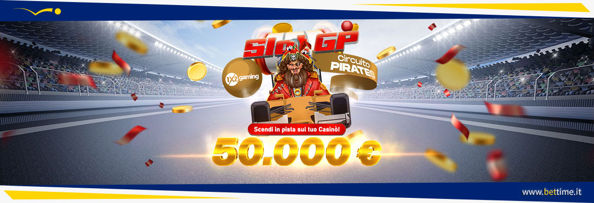 Promozione Casinò Circuito Pirates Slot GP da 50.000 euro tra Fun e Real Bonus