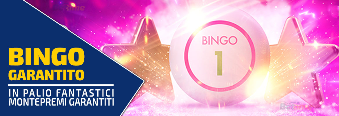 Promozione bingo online Bettime Bingo Garantito 500 euro