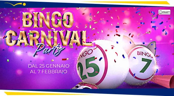 Promozione Bingo Carnival Party - Cartelle Scontate e Jackpot