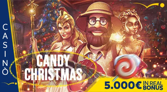 Promozione Casinò Candy Christmas 5.000 euro in Real Bonus