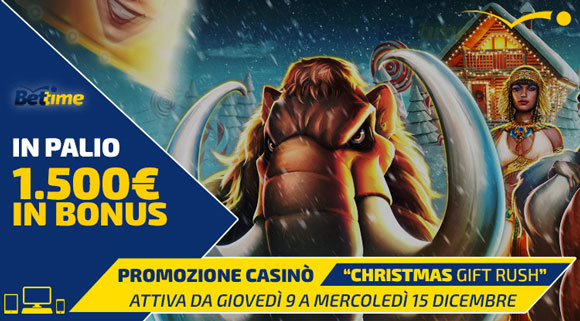Promozione Casinò Christmas Gift Rush 1.500 euro in bonus