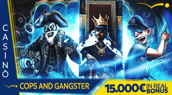 Promozione Cops And Gangster 15.000 euro in Real Bonus
