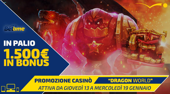 Promozione Casinò Dragon World 1.500 euro in bonus