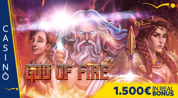 Promozione Casinò God Of Fire 1.500 euro in Real Bonus