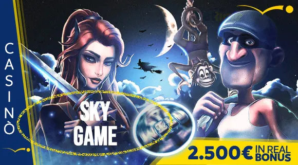 Promozione Casinò Sky Game 2.500 euro in Real Bonus